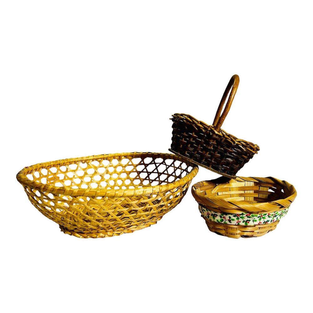 Three Baskets Various Colors Shapes Sizes Ages